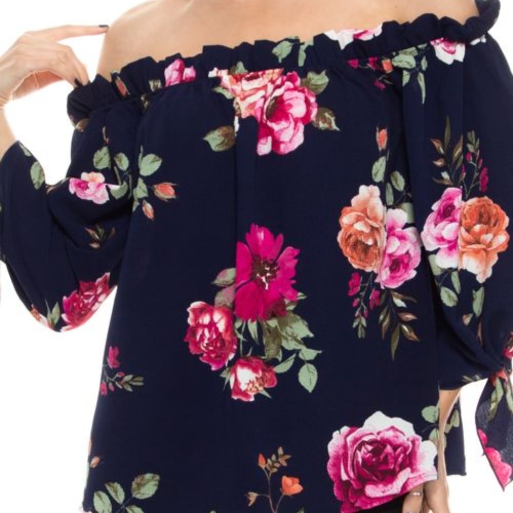 Off shoulder floral top